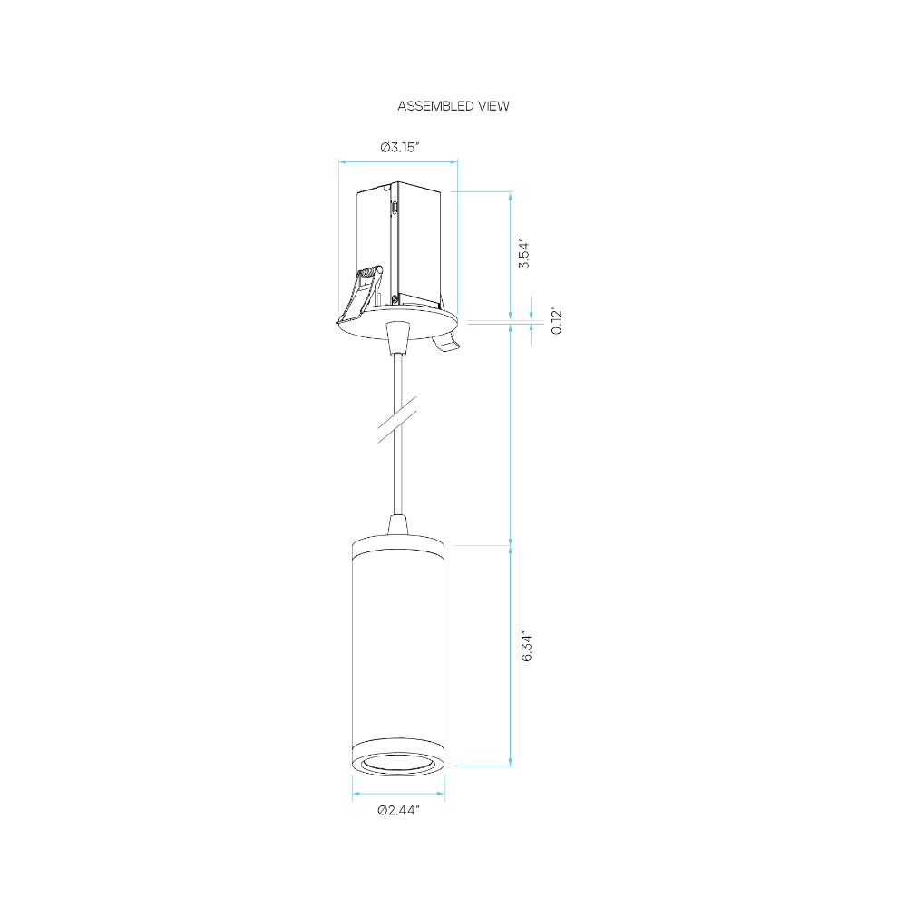 Luxrite 2.5" Cylinder System - Recessed Mount 8' Cable Additional Image 3