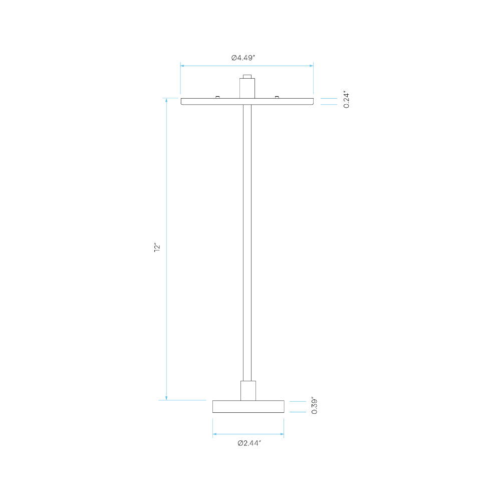 Luxrite 2.5" Cylinder System - Surface Mount 1' Cable Additional Image 2