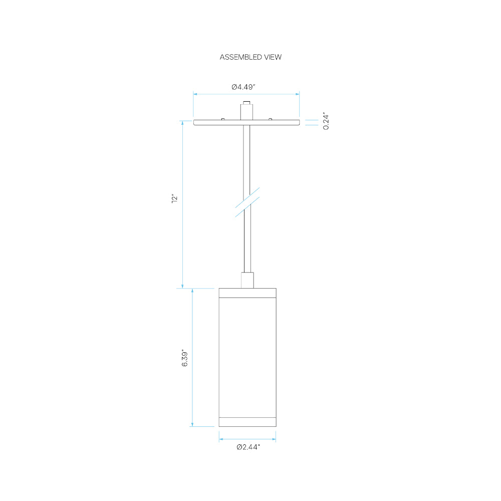 Luxrite 2.5" Cylinder System - Surface Mount 1' Cable Additional Image 3