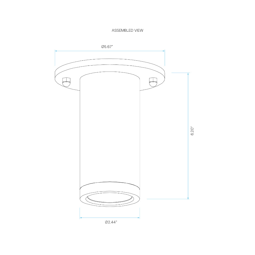 Luxrite 2.5" Cylinder System - Surface Mount Plate Additional Image 3