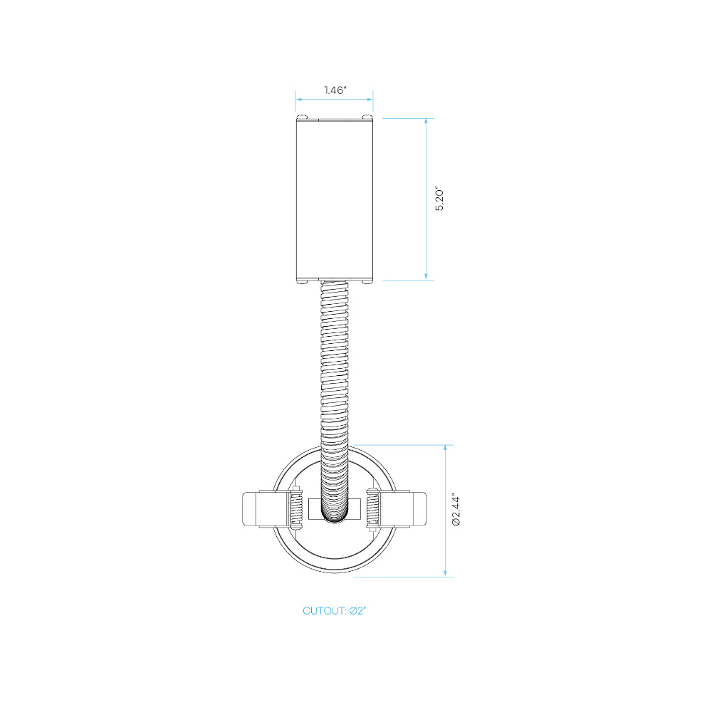 Luxrite 2.5" Cylinder System - Trimless Mount Additional Image 2