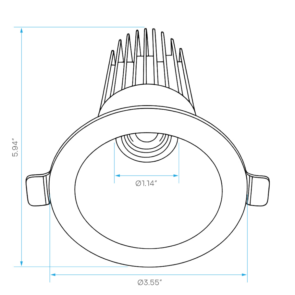 Luxrite 2" Deep Regressed 5CCT Canless Spotlight Additional Image 1