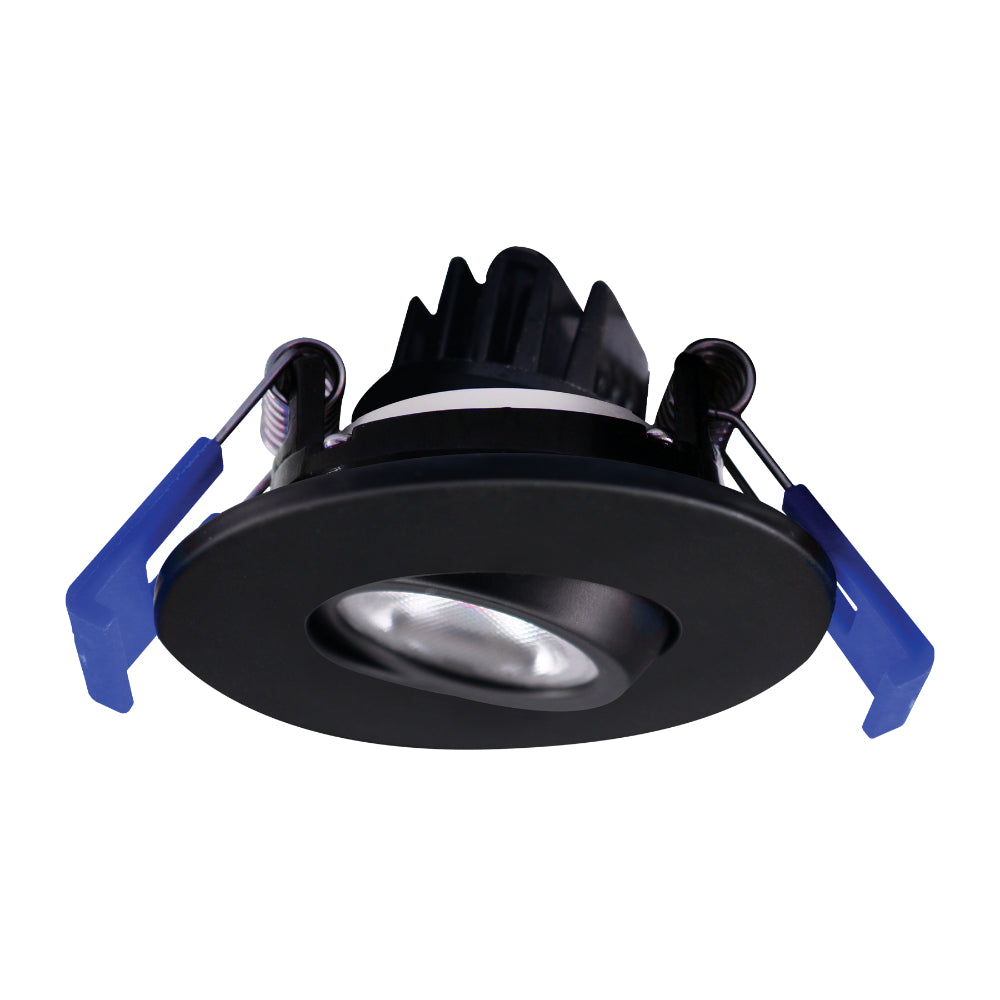 Luxrite 2" Gimbal Round 5CCT Canless Spotlight - Black Finish Additional Image 2