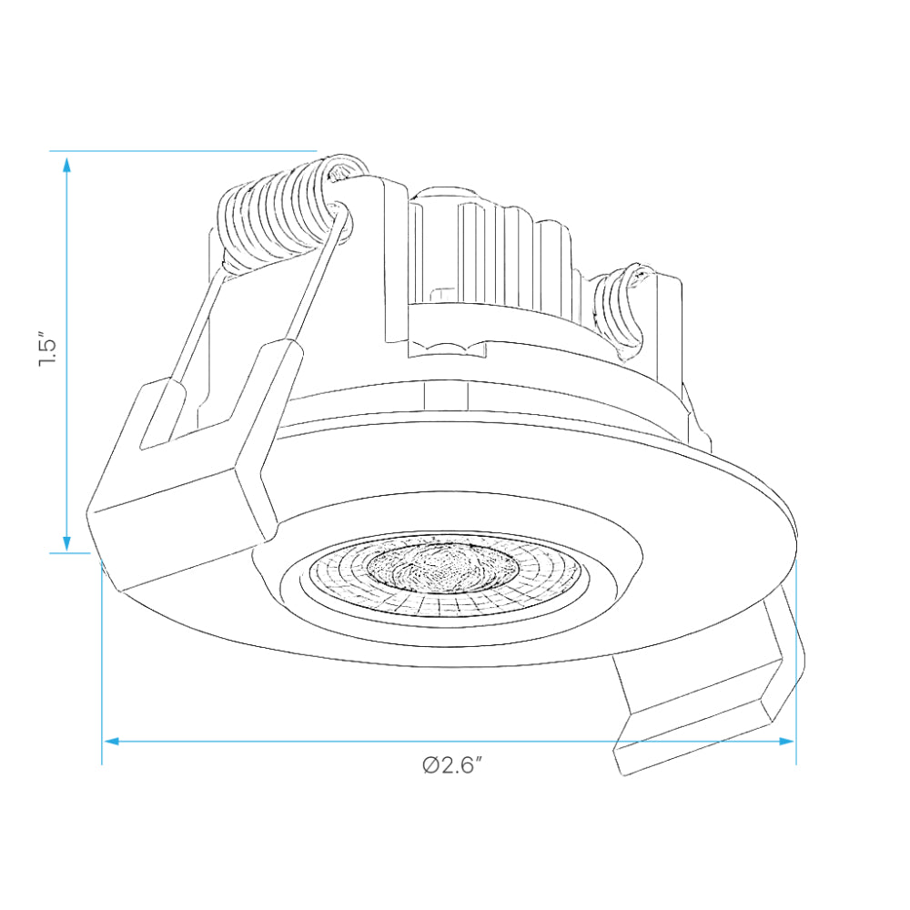 Luxrite 2" Gimbal Round Canless Spotlight - 5CCT Selectable Additional Image 1