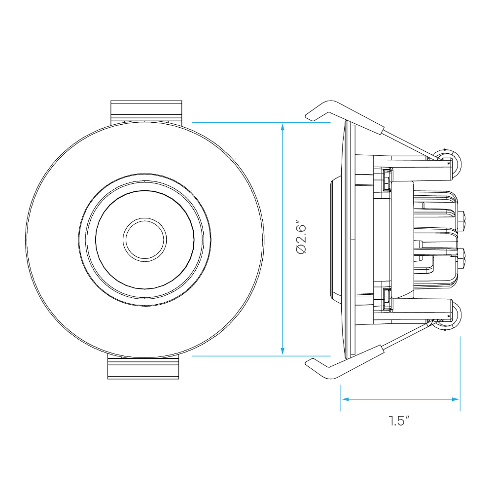 Luxrite 2" Gimbal Round Canless Spotlight - 5CCT Selectable Additional Image 4
