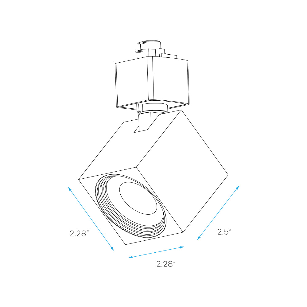 Luxrite 2" H-Track Head - 5 CCT Selectable - Square Additional Image 2