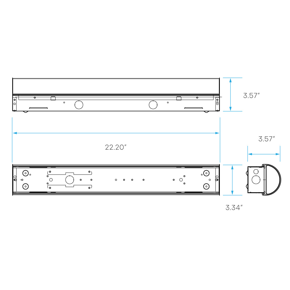 Luxrite 2' Linear 20W 3CCT + EM + MS Additional Image 4