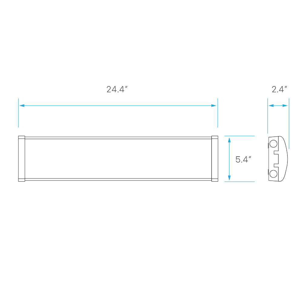 Luxrite 2' Linkable Linear Wrap - 5CCT & 4 Wattage Selectable + EM Additional Image 3