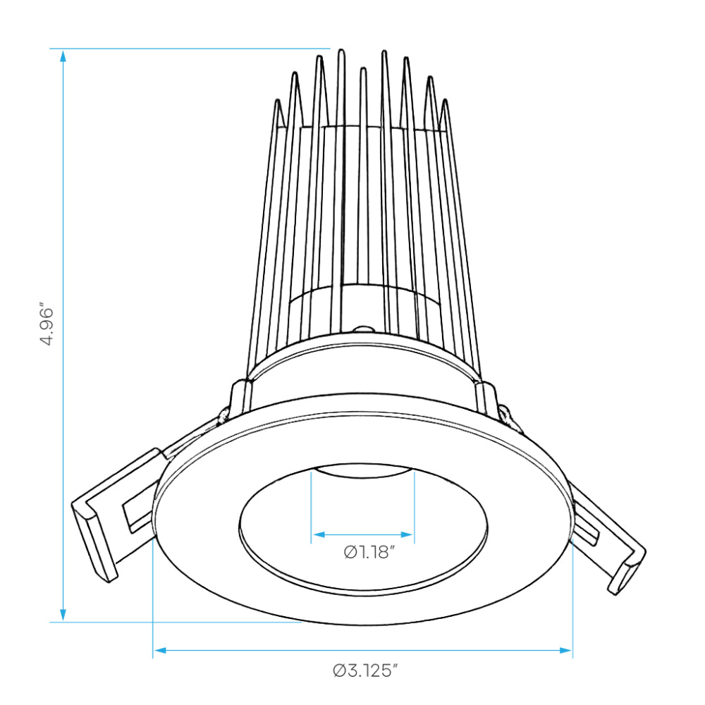 Luxrite 2" Regressed 5CCT High Output Interchangeable Canless Spotlight Additional Image 1