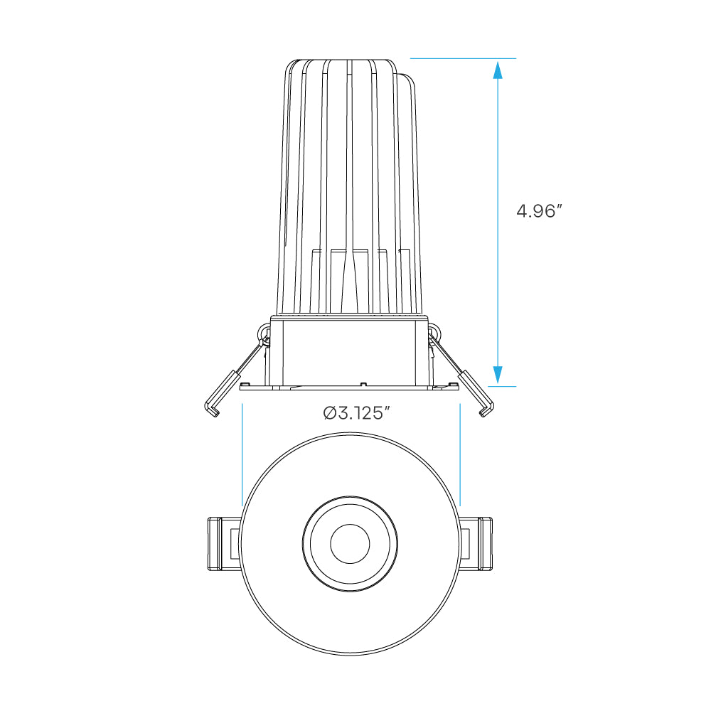 Luxrite 2" Regressed 5CCT High Output Interchangeable Canless Spotlight Additional Image 6