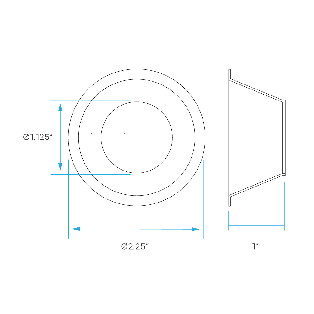 Luxrite 2" Regressed Interchangeable Canless Spotlight Reflector Additional Image 3