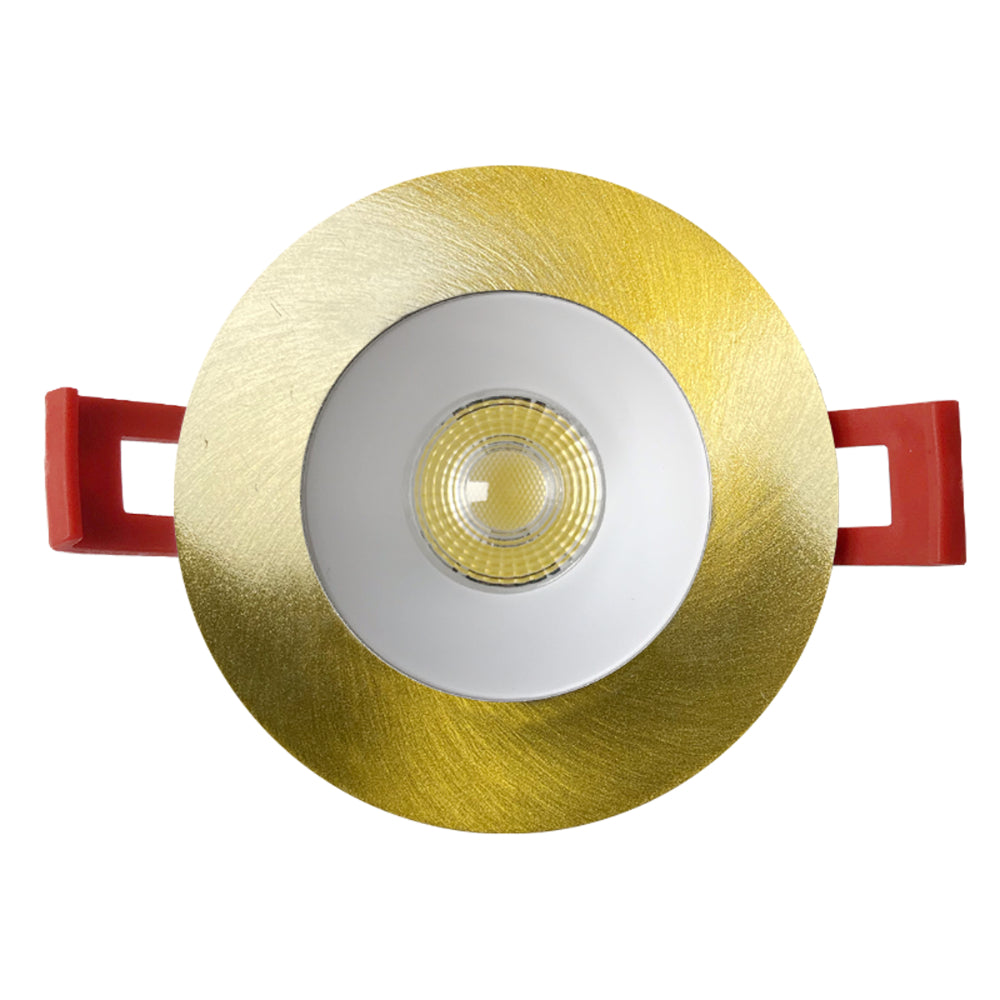 Luxrite 2" Regressed Interchangeable Canless Spotlight Round Brass Trim Additional Image 2