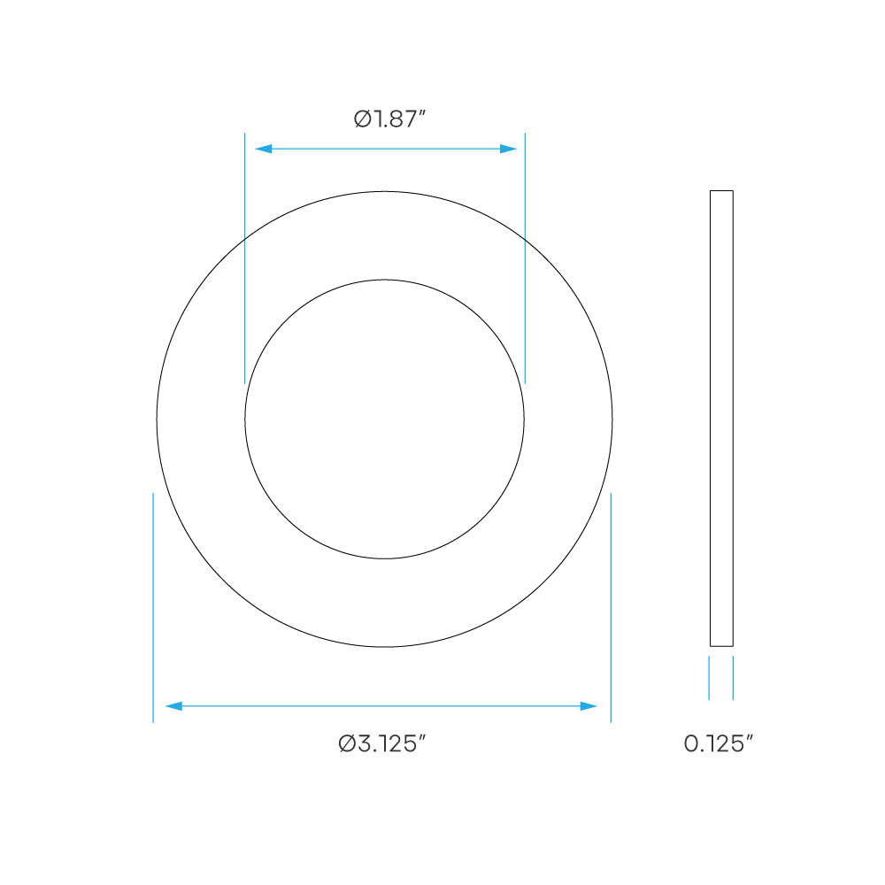 Luxrite 2" Regressed Interchangeable Canless Spotlight Round Wet Rated Trim Additional Image 2