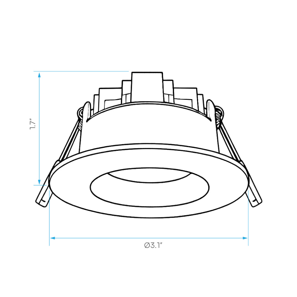 Luxrite 2" Regressed Mini Panel 5CCT - High Output Additional Image 1