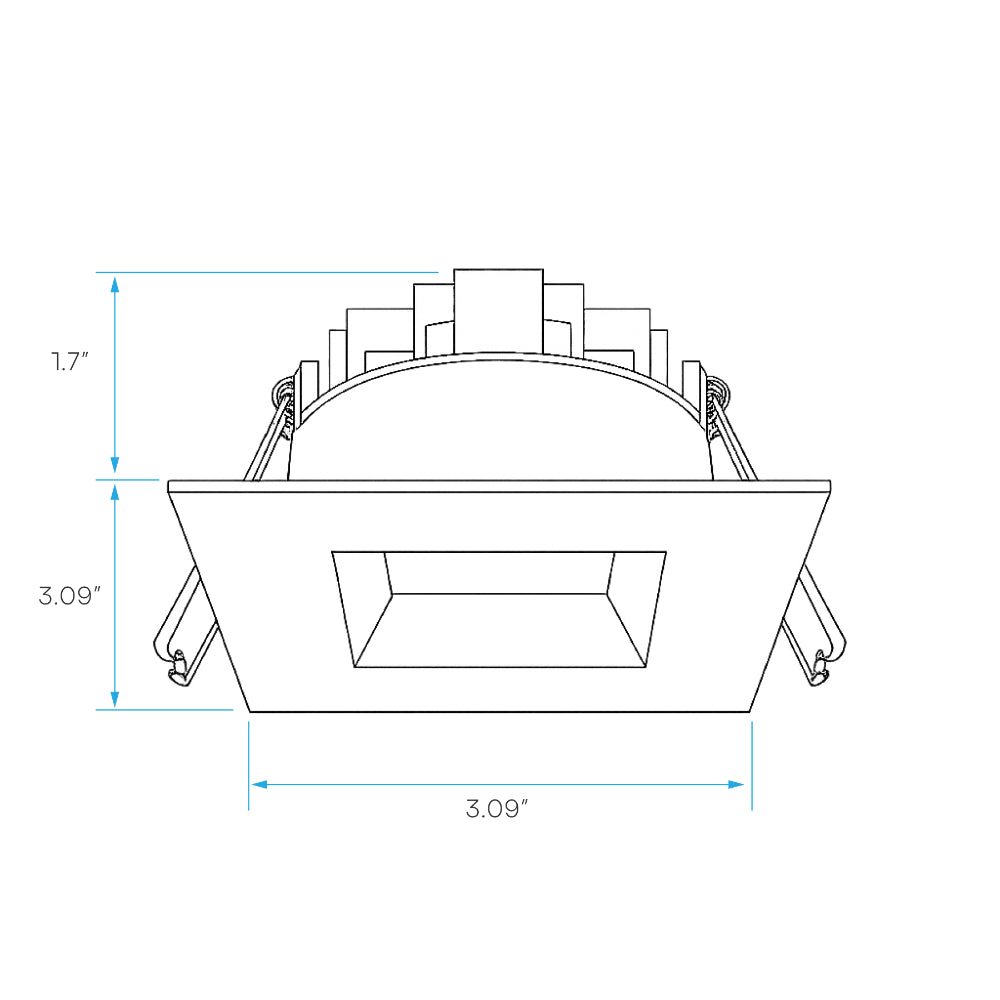 Luxrite 2" Regressed Mini Panel - CCT & Wattage Selectable - Dual Dimming/Universal Voltage Additional Image 1