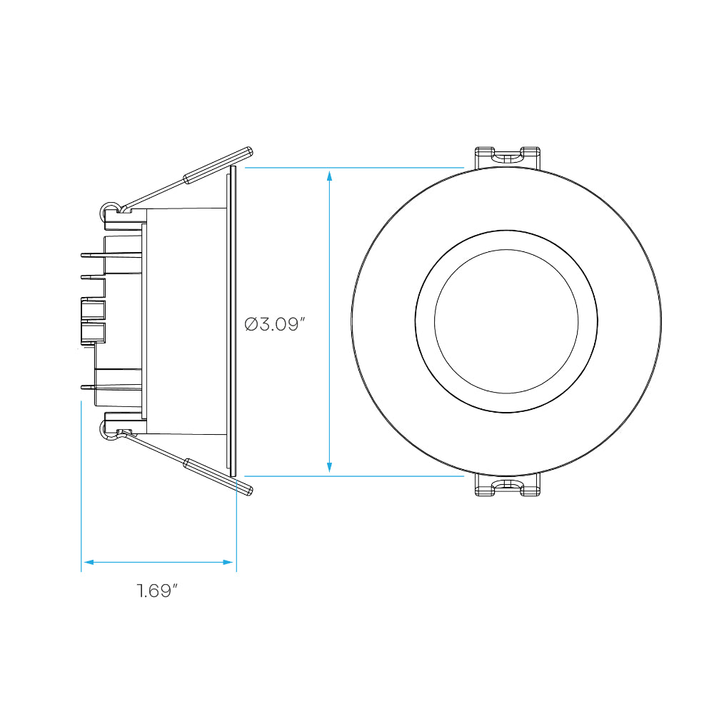 Luxrite 2" Regressed Mini Panel - CCT & Wattage Selectable - Dual Dimming/Universal Voltage Additional Image 10