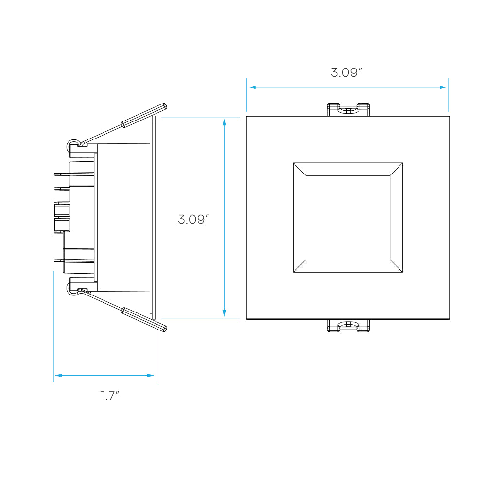 Luxrite 2" Regressed Mini Panel - CCT & Wattage Selectable - Dual Dimming/Universal Voltage Additional Image 4