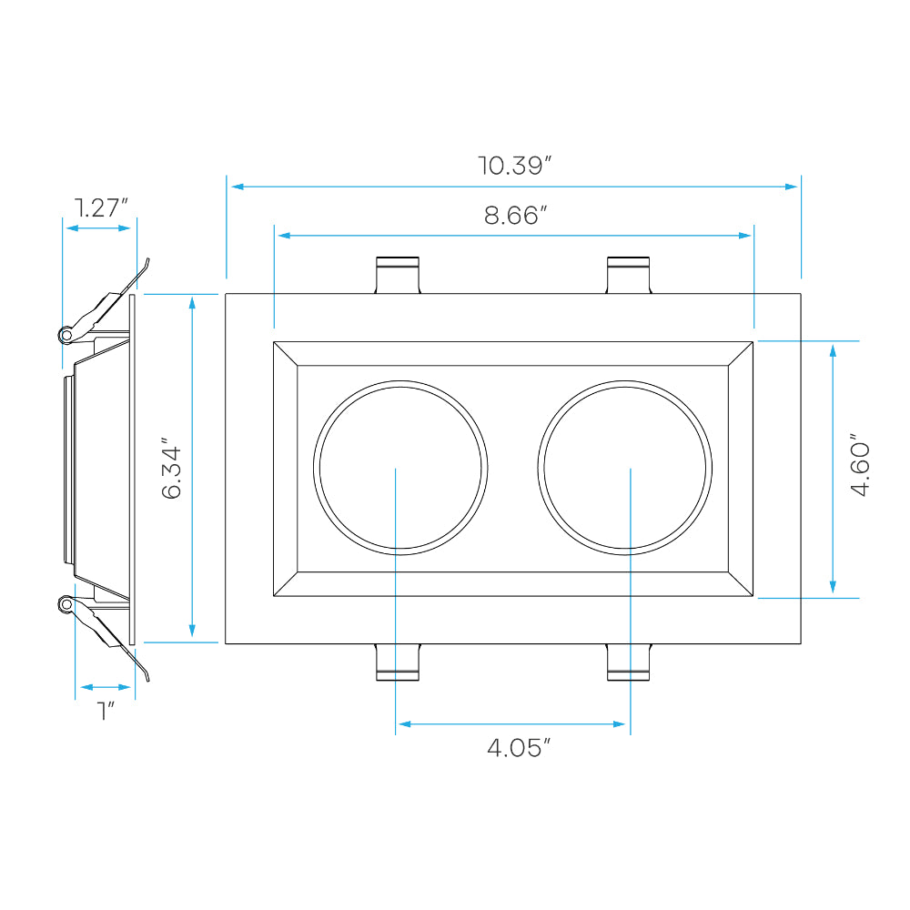 Luxrite 2" Regressed Plate - 2 Head Additional Image 3
