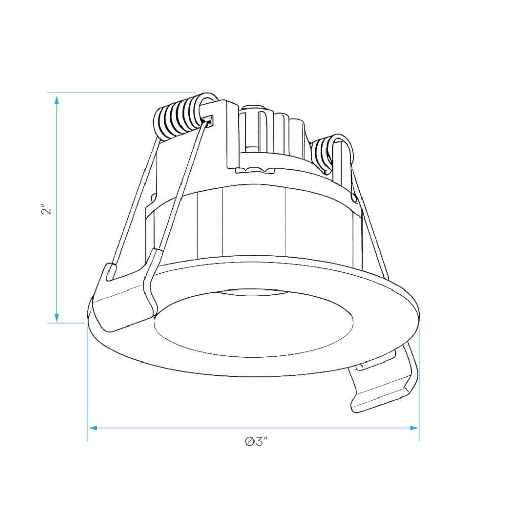Luxrite 2" Regressed Recessed Gimbal - 5 CCT Selectable Additional Image 1