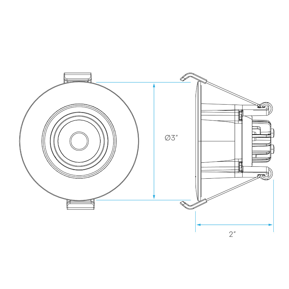 Luxrite 2" Regressed Recessed Gimbal - 5 CCT Selectable Additional Image 4