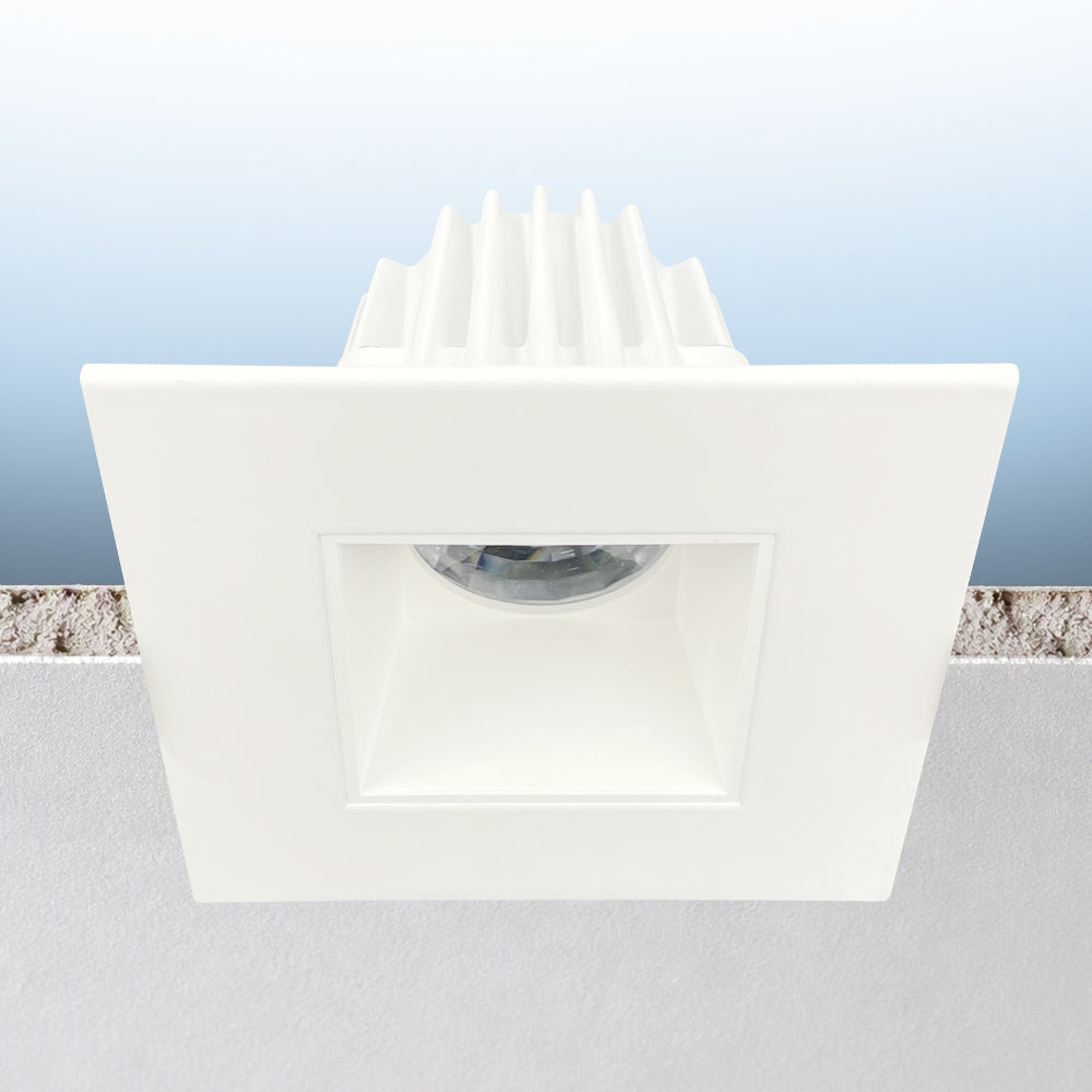 Luxrite 2" Regressed Square Canless Spotlight - 5 CCT Selectable