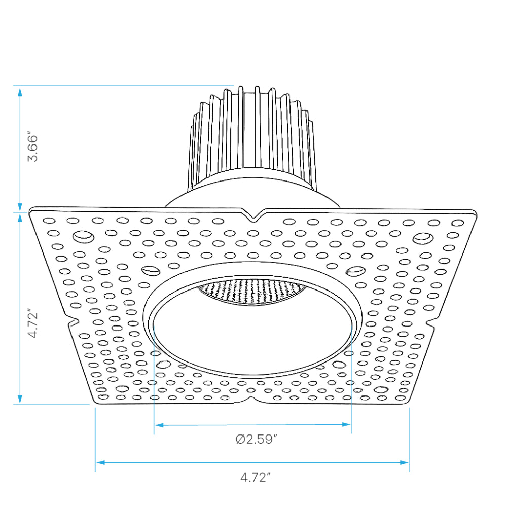 Luxrite 2" Regressed Trimless Push N' Lock Spotlight - CCT Selectable Dual Dimming/Universal Voltage Additional Image 4