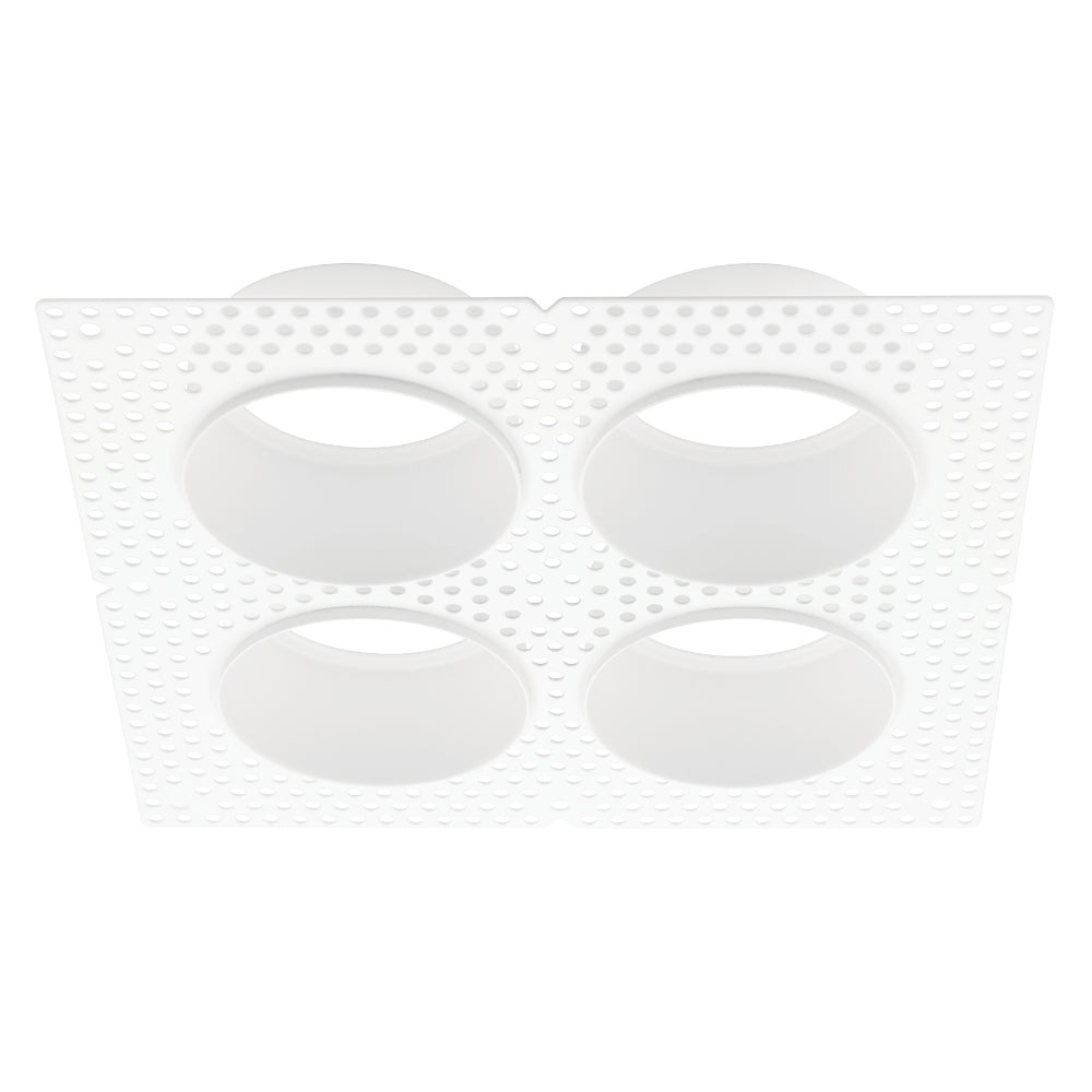 Luxrite 2" Trimless - 4 Head Plaster Frame for Spotlight