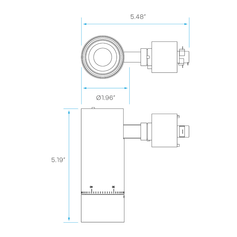 Luxrite 2" Zoomable H-Track Head - 5 CCT Selectable Additional Image 3