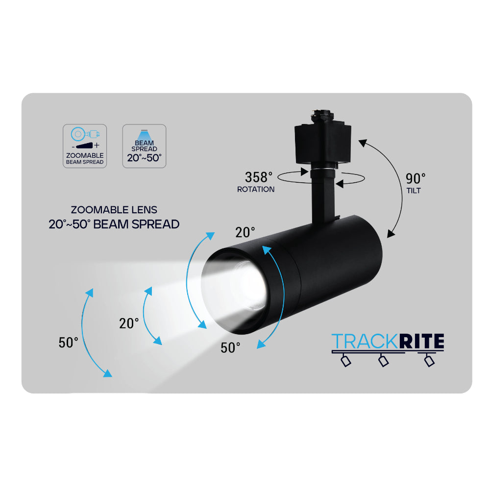 Luxrite 2" Zoomable H-Track Head - 5 CCT Selectable Additional Image 4