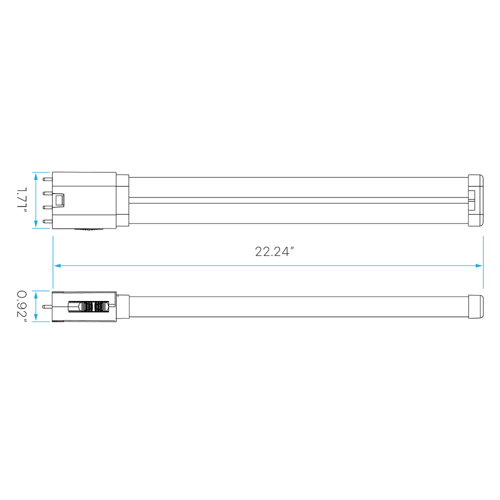 Luxrite 20W 2G11 Retrofit Tube Ballast Compatible + Bypass Ballast - 5CCT Selectable LED Lamp Additional Image 2