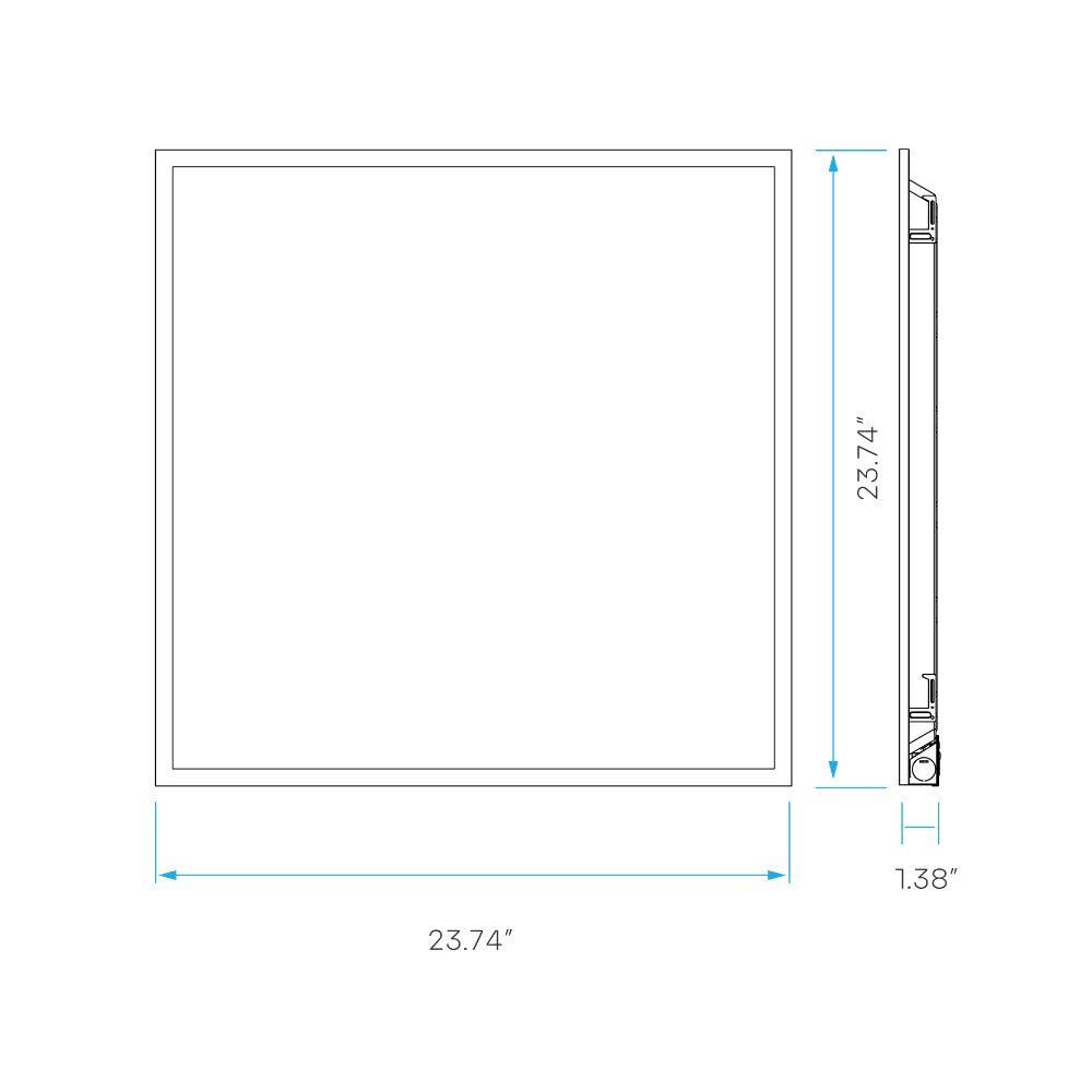 Luxrite 2x2 Backlit Panel 5 Wattage & 5 CCT Selectable - High CRI Additional Image 1