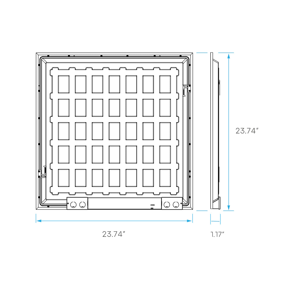 Luxrite 2x2 Backlit Panel 5CCT & 5 Wattage Selectable - Sensor Ready Additional Image 2