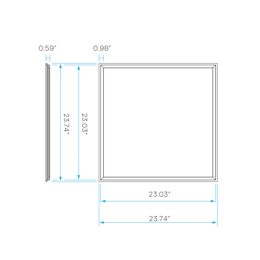 Luxrite 2x2 Frame Panel 5CCT & 3 Wattage Selectable + EM Additional Image 2