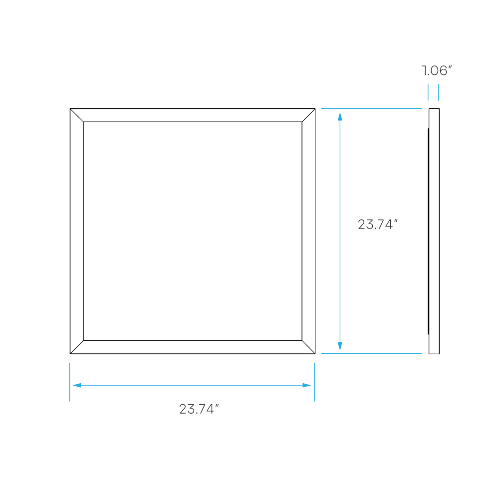 Luxrite 2x2 Surface Mount Panel 3CCT Additional Image 2