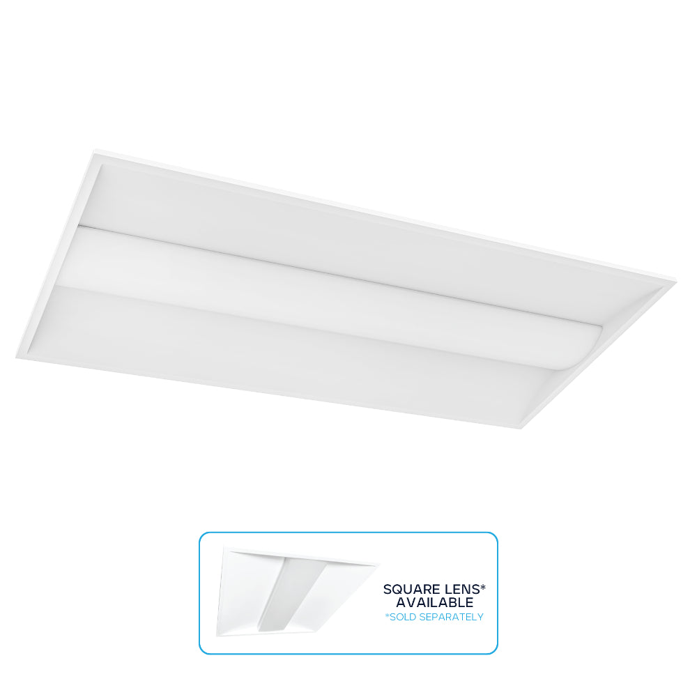 Luxrite 2x4 Center-Basket Troffer 5CCT & 5 Wattage Selectable Additional Image 1