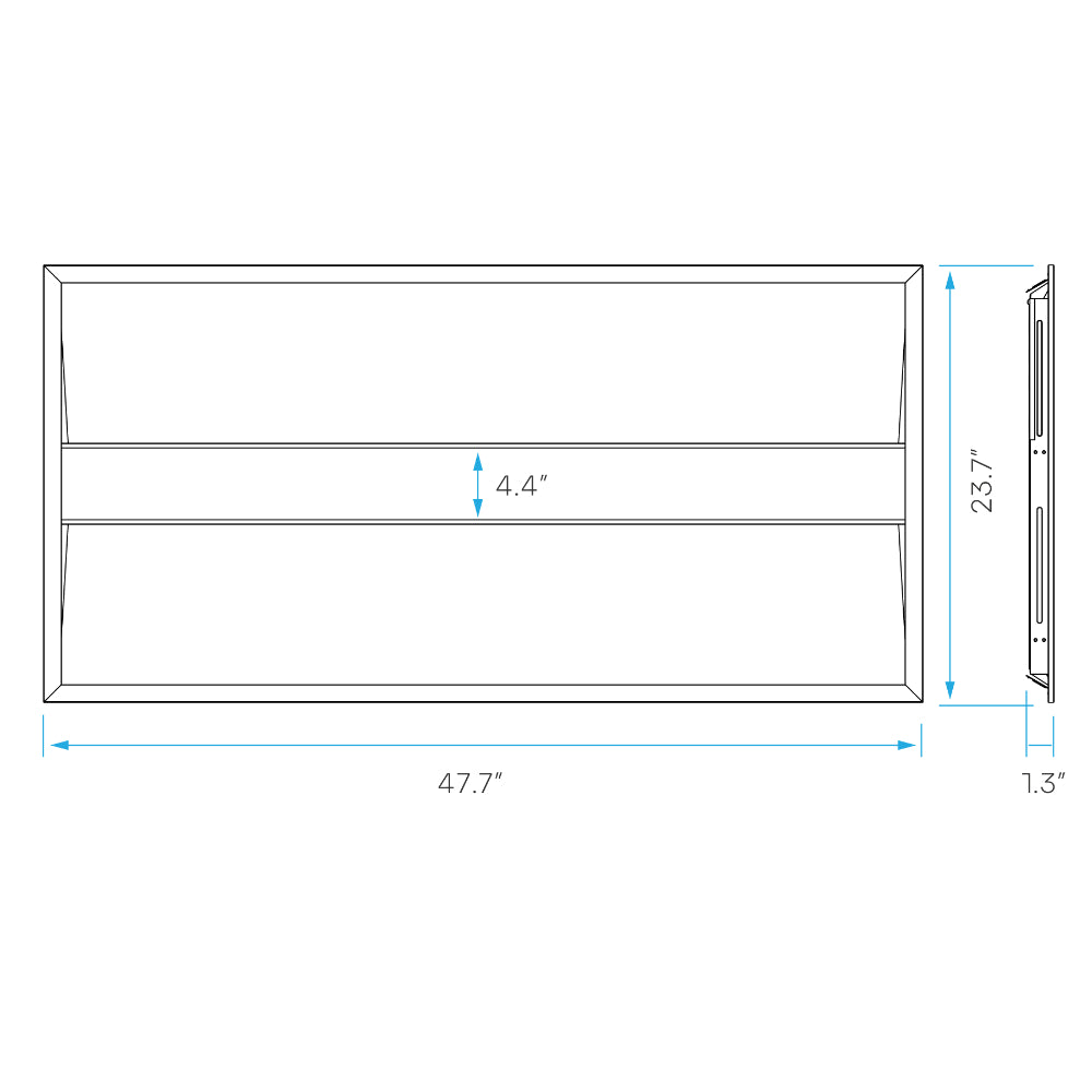 Luxrite 2x4 Center Lens Designer Panel - 5CCT & 4 Wattage Selectable Sensor Ready Additional Image 2