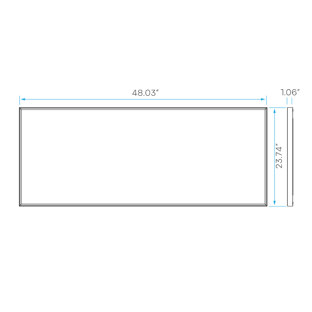Luxrite 2x4 Slim Surface Mount Panel - CCT & Wattage Selectable Additional Image 1