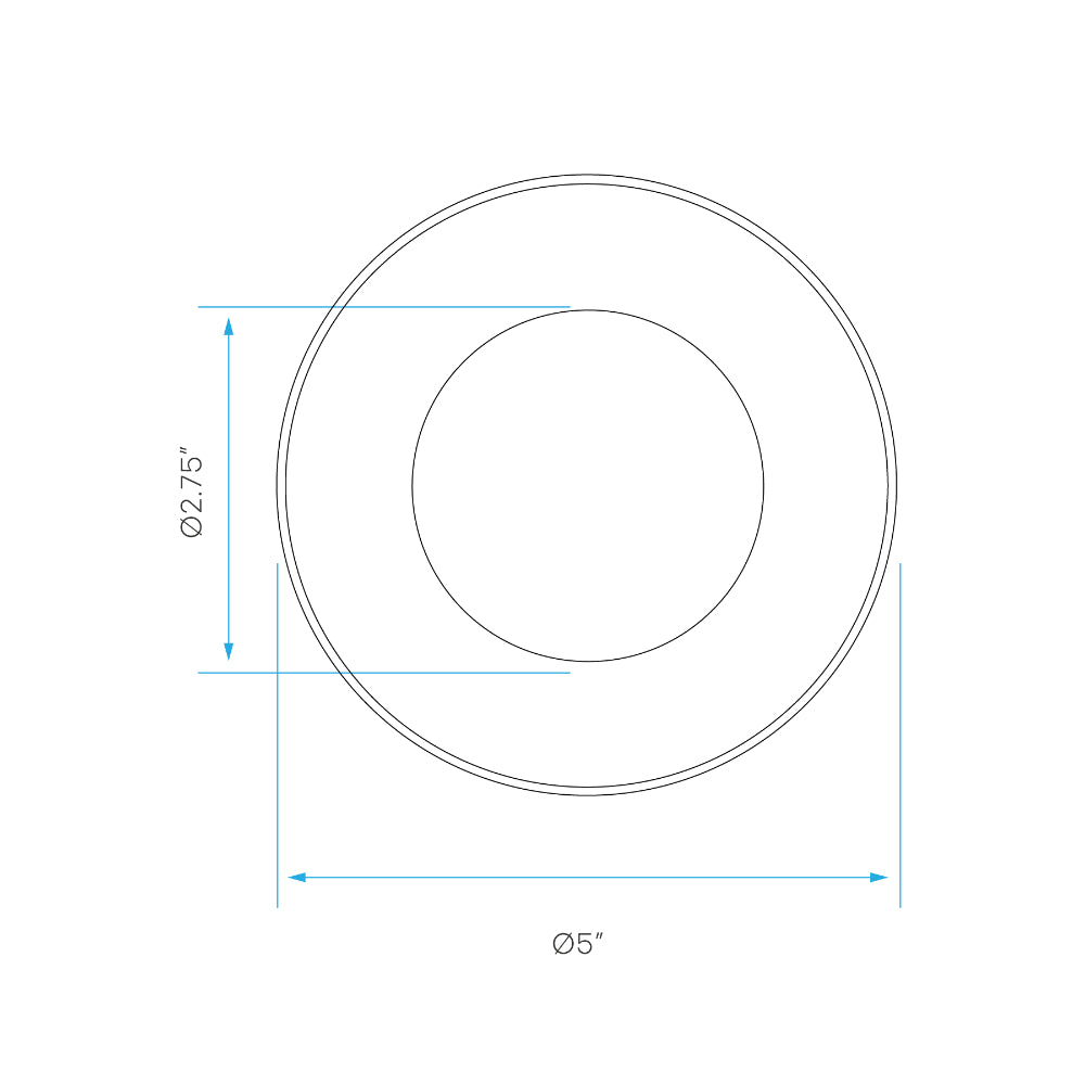 Luxrite 3-4" Trim Replacement - Round Additional Image 1