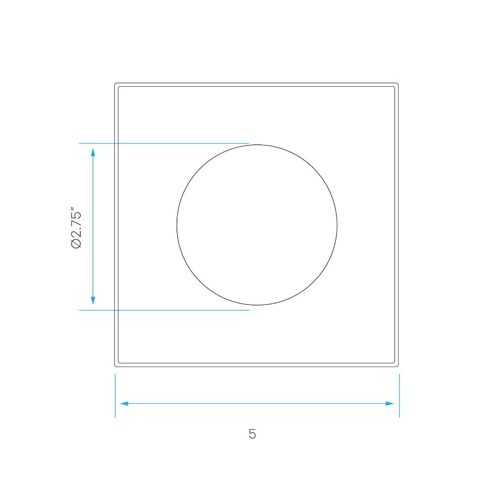 Luxrite 3-4" Trim Replacement - Square White Additional Image 1