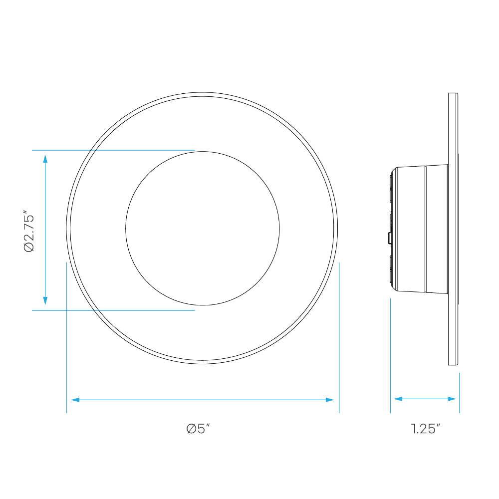 Luxrite 3-4" Universal Magnetic Disk - 5 CCT Selectable Downlight Additional Image 3