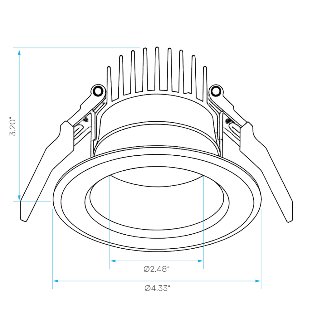Luxrite 3" 5 CCT & 3 Wattage Selectable - Universal Voltage/Dual Dimming High Output Commercial Downlight Additional Image 1