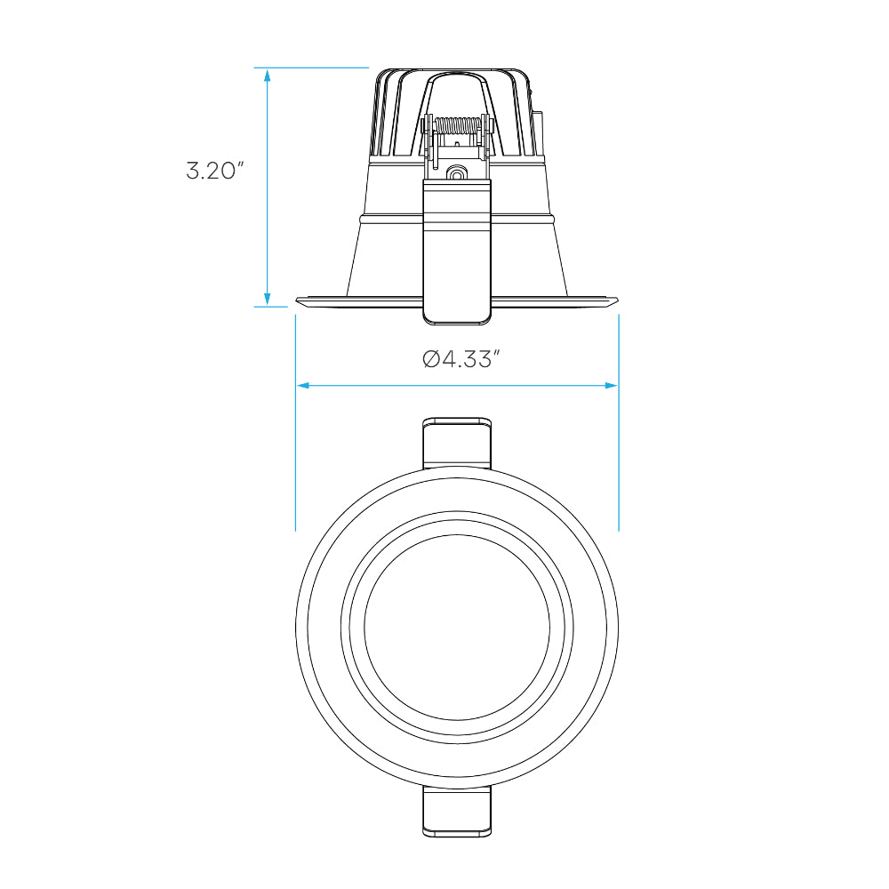 Luxrite 3" 5 CCT & 3 Wattage Selectable - Universal Voltage/Dual Dimming High Output Commercial Downlight Additional Image 4