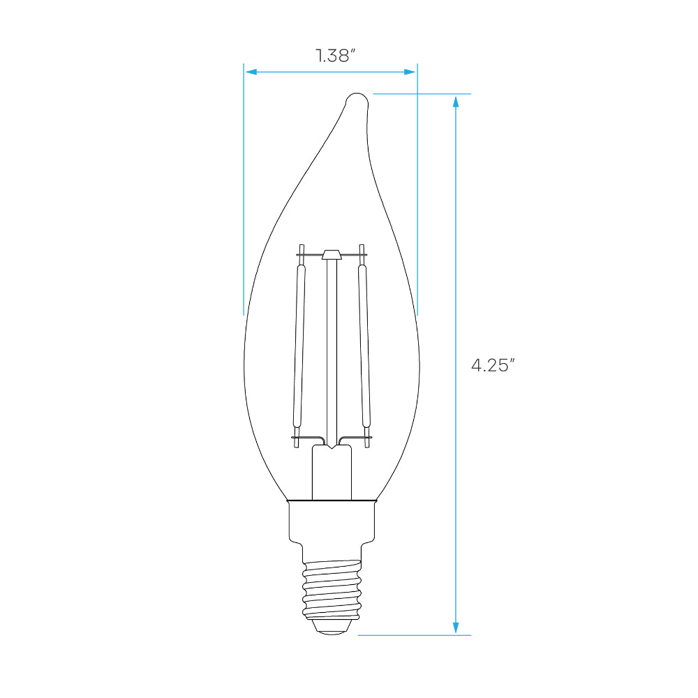 Luxrite 3.5W E12 CFC Candle LED Lamp Additional Image 1