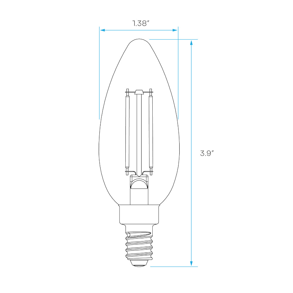Luxrite 3.5W E12 CTC Candle LED Lamp Additional Image 1