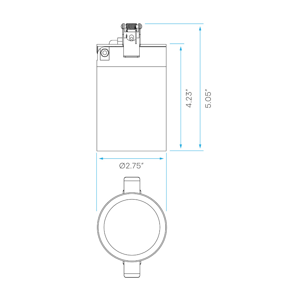 Luxrite 3" Adjustable Cylinder Light - 5 CCT Selectable Additional Image 1