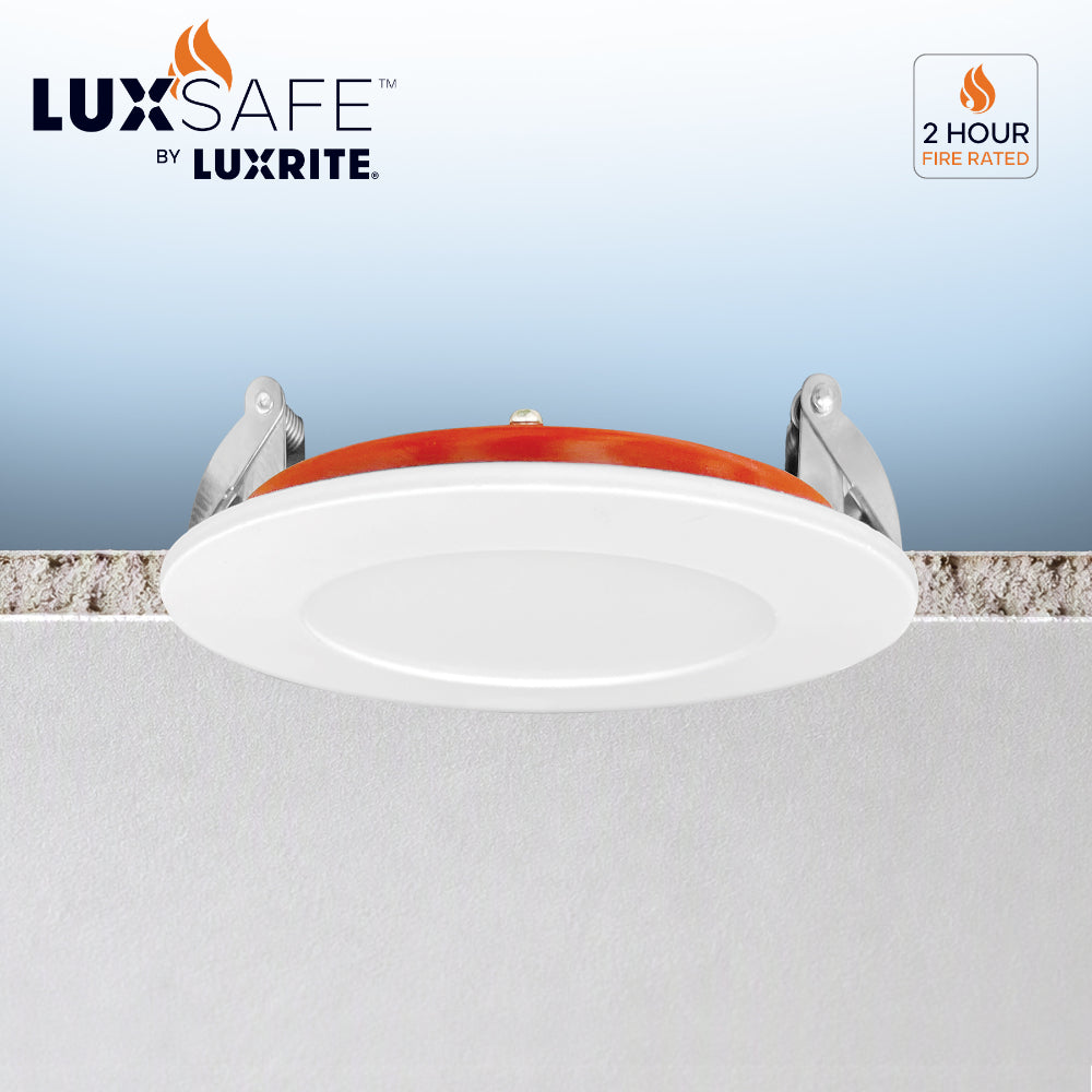 Luxrite 3" Fire Rated Canless Wafer Spotlight - 5 CCT Selectable