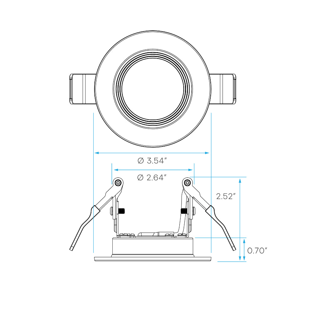 Luxrite 3" Fire Rated Step Baffled Canless Spotlight - 5CCT Selectable Additional Image 4