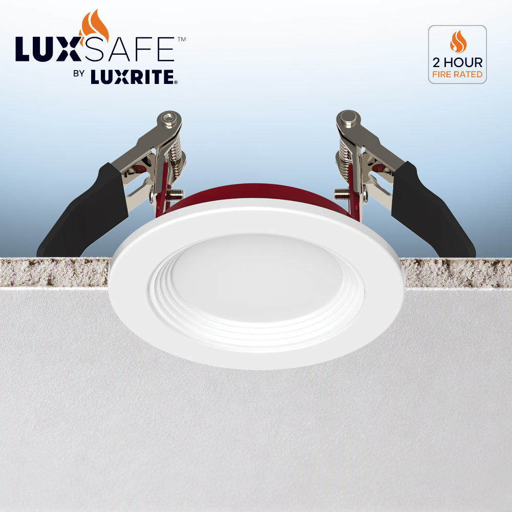 Luxrite 3" Fire Rated Step Baffled Canless Spotlight - 5CCT Selectable
