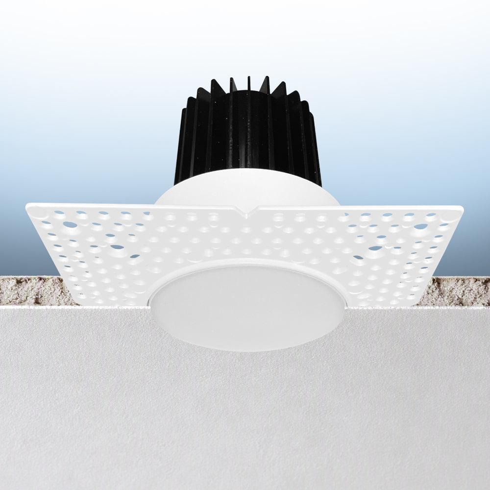 Luxrite 3" Flat Trimless Push N' Lock Spotlight - CCT Selectable Dual Dimming/Universal Voltage