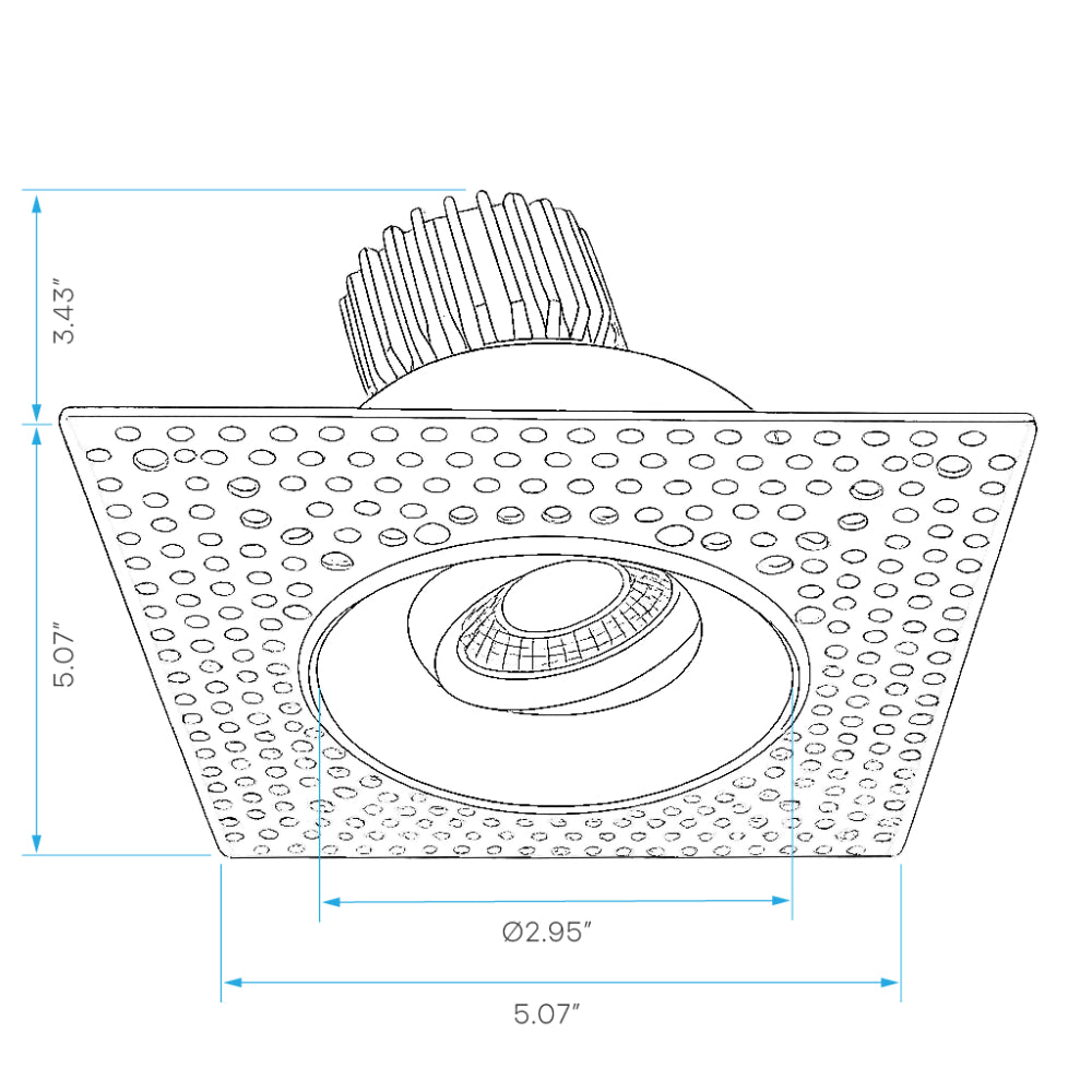 Luxrite 3" Gimbal Push N' Lock Trimless Spotlight - CCT Selectable Dual Dimming/Universal Voltage Additional Image 1